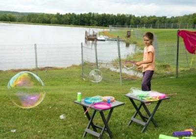 Bubble making for children (Photo Louise Abbott)